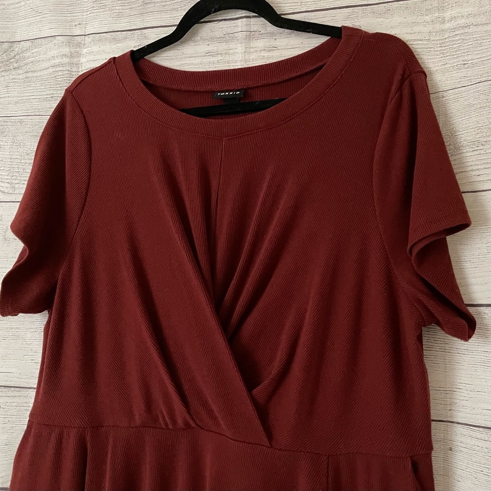 Torrid rust red skater dress. - Picture 7 of 13